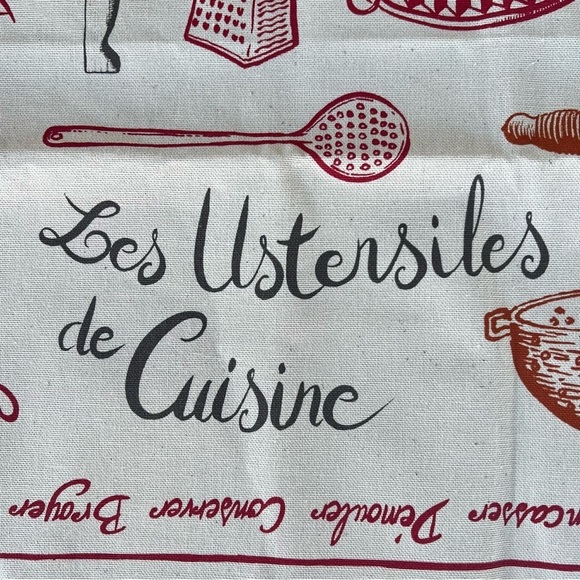 Winkler Tea Towel Les Ustensiles de Cuisine Kitchen Utensils 100% Cotton France - Picture 7 of 10